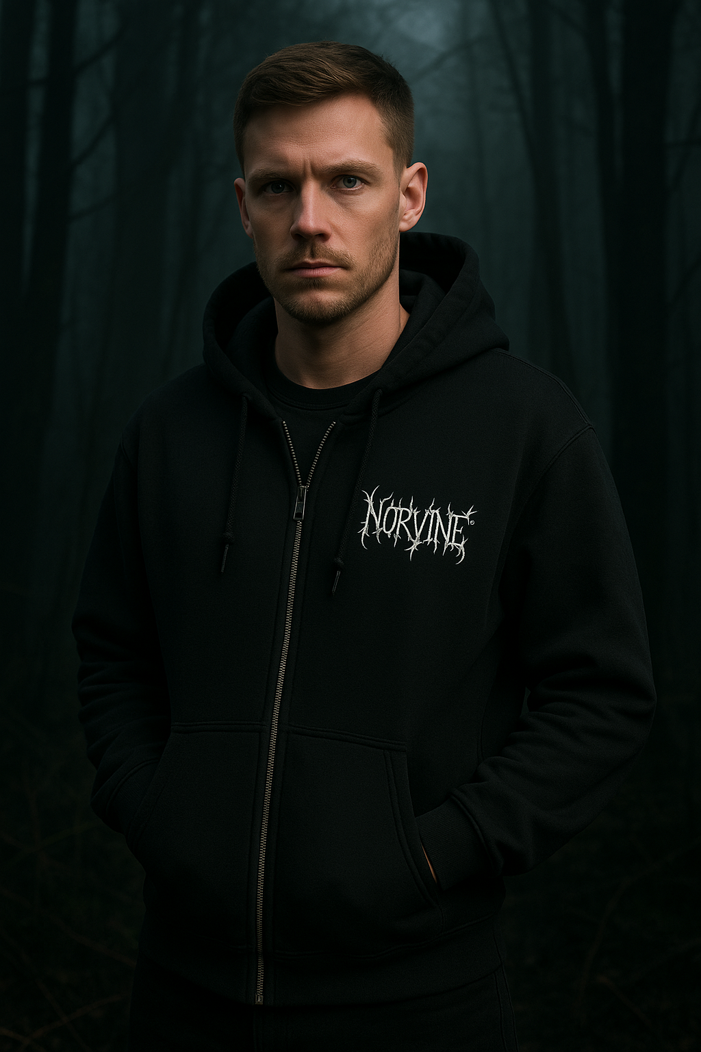 Metal Veins Zip Hoodie